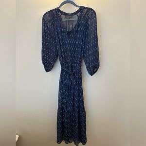 Banana Republic Navy Dress with Waist Tie
